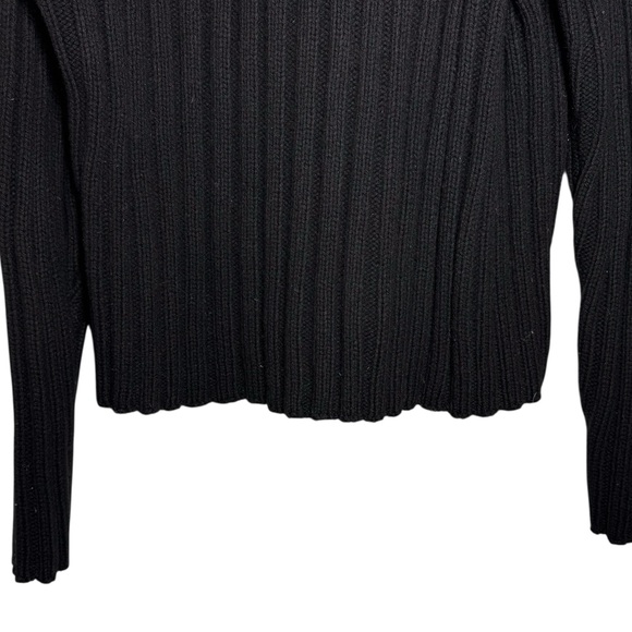 Everlane Black Wool Cashmere V Neck Cardigan Sweater - Small - Picture 7 of 8
